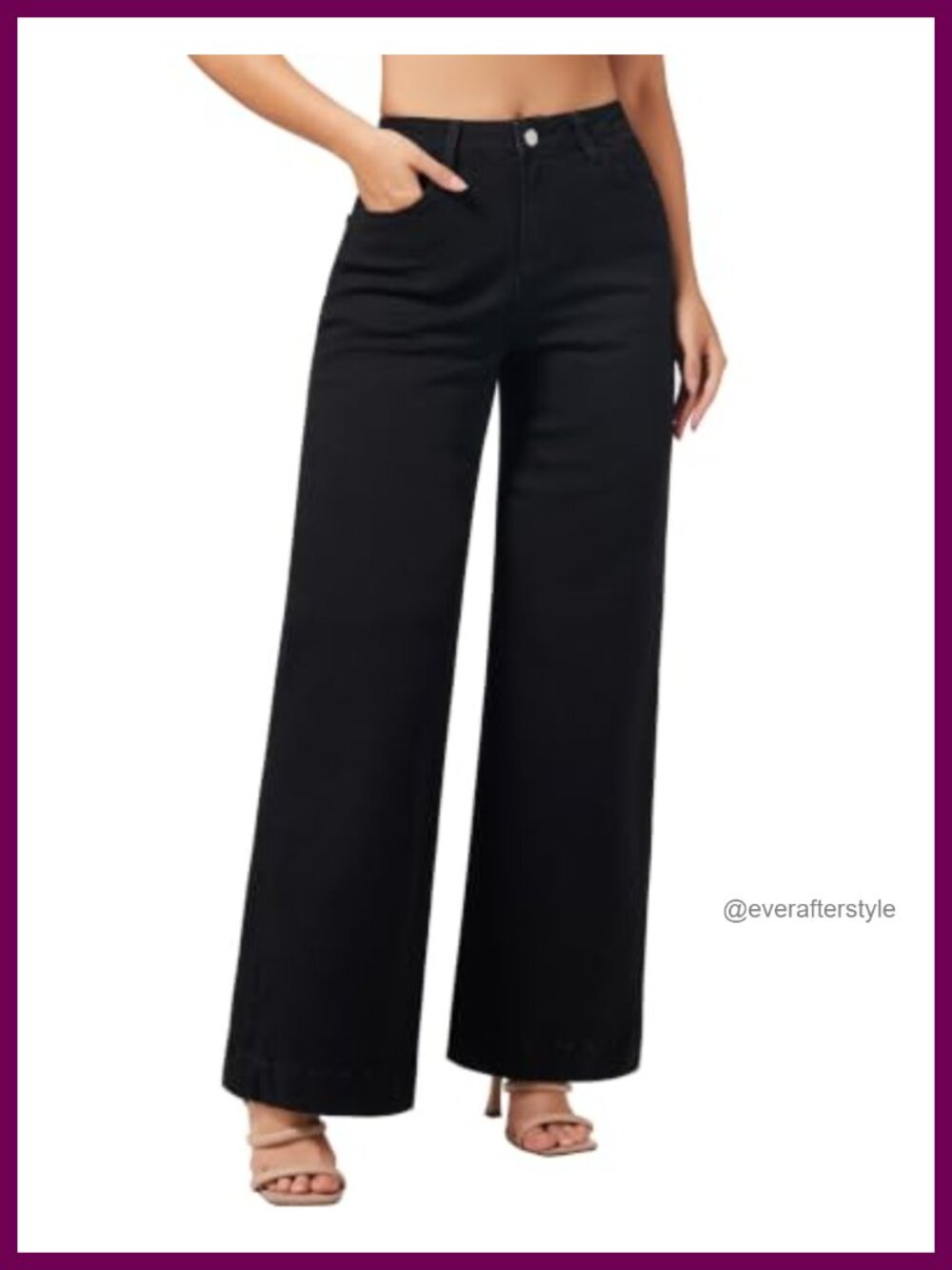 High Rise Wide Leg Stretch Jeans